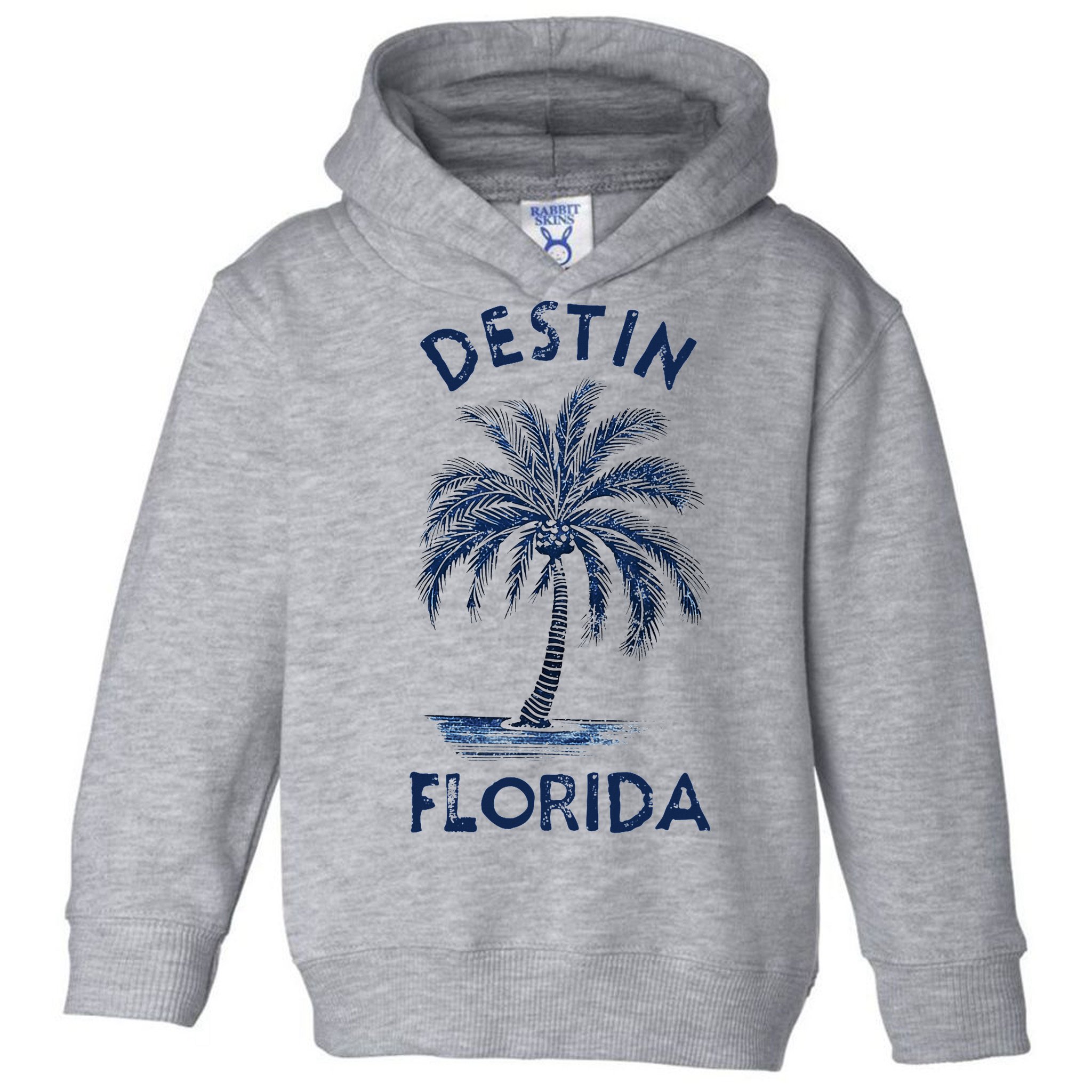 Vintage Destin Florida Palm Tree Fl Retro Toddler Hoodie