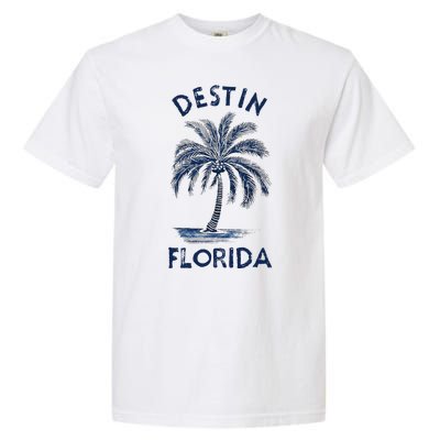 Vintage Destin Florida Palm Tree Fl Retro Garment-Dyed Heavyweight T-Shirt