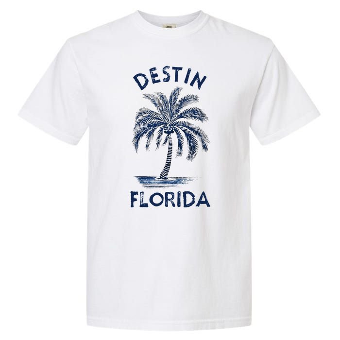 Vintage Destin Florida Palm Tree Fl Retro Garment-Dyed Heavyweight T-Shirt