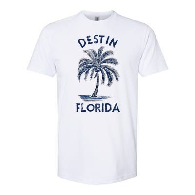 Vintage Destin Florida Palm Tree Fl Retro Softstyle CVC T-Shirt