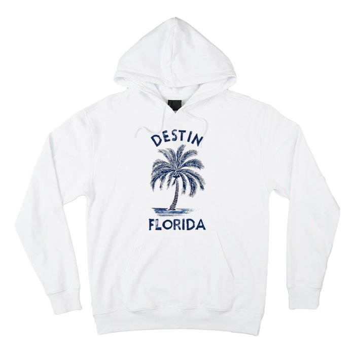 Vintage Destin Florida Palm Tree Fl Retro Hoodie