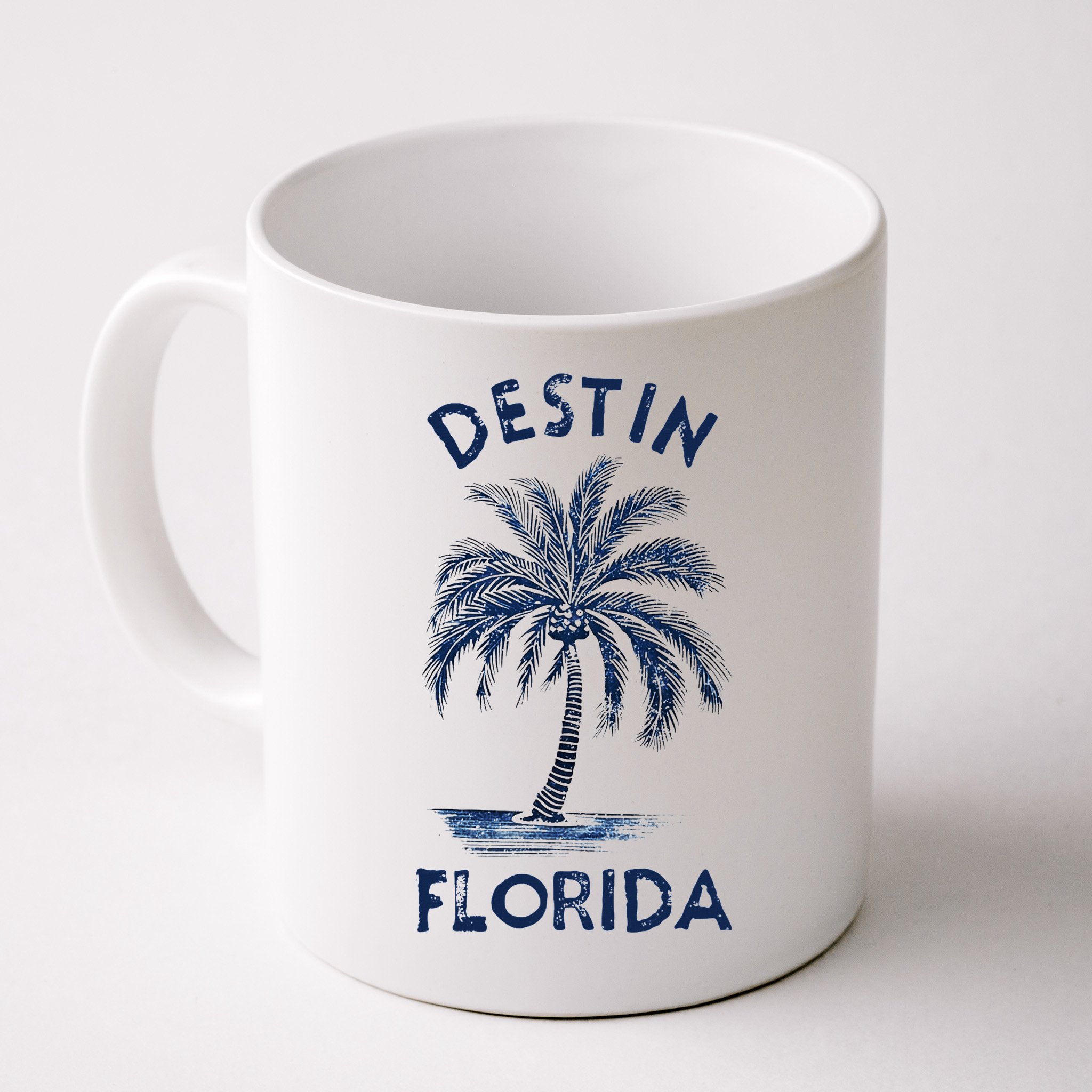 Vintage Destin Florida Palm Tree Fl Retro Mug