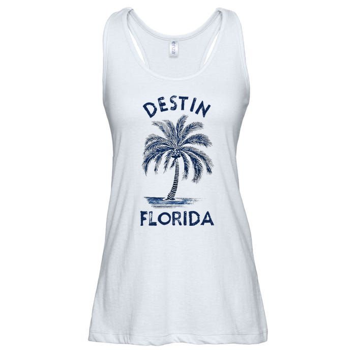 Vintage Destin Florida Palm Tree Fl Retro Ladies Essential Flowy Tank