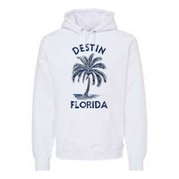 Vintage Destin Florida Palm Tree Fl Retro Premium Hoodie