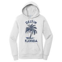 Vintage Destin Florida Palm Tree Fl Retro Women's Pullover Hoodie