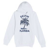 Vintage Destin Florida Palm Tree Fl Retro Premium Pullover Hoodie