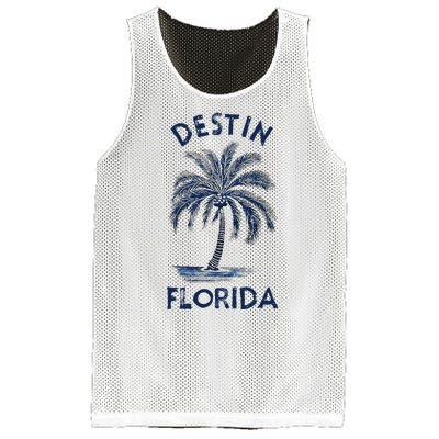 Vintage Destin Florida Palm Tree Fl Retro Mesh Reversible Basketball Jersey Tank