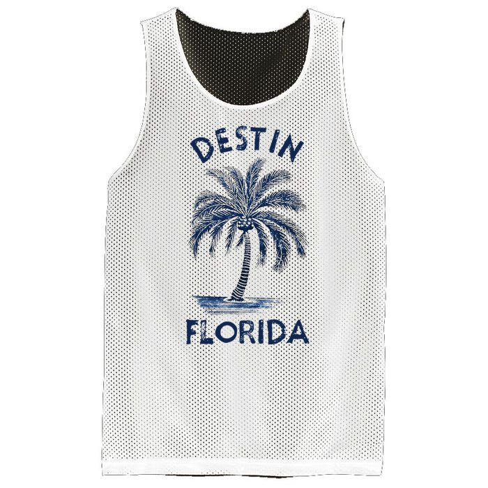 Vintage Destin Florida Palm Tree Fl Retro Mesh Reversible Basketball Jersey Tank