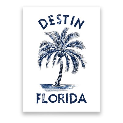 Vintage Destin Florida Palm Tree Fl Retro Poster