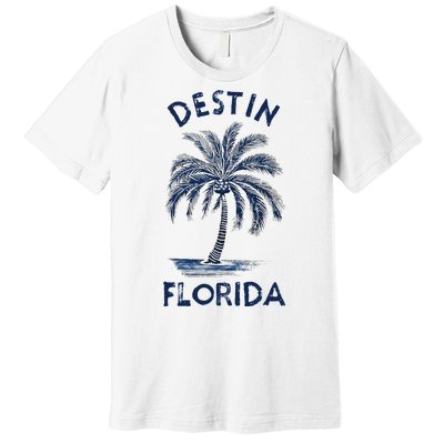 Vintage Destin Florida Palm Tree Fl Retro Premium T-Shirt