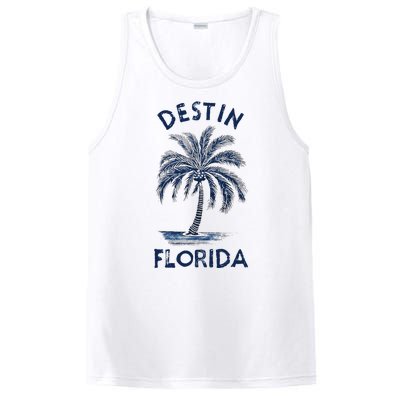 Vintage Destin Florida Palm Tree Fl Retro PosiCharge Competitor Tank