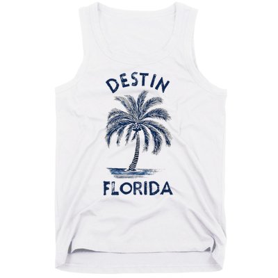 Vintage Destin Florida Palm Tree Fl Retro Tank Top