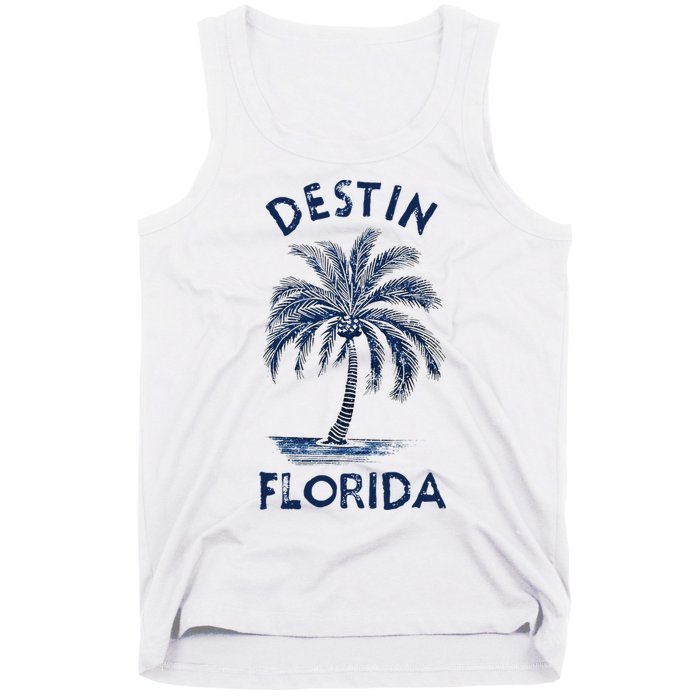 Vintage Destin Florida Palm Tree Fl Retro Tank Top