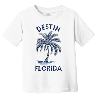 Vintage Destin Florida Palm Tree Fl Retro Toddler T-Shirt