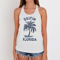 Vintage Destin Florida Palm Tree Fl Retro Women's Knotted Racerback Tank