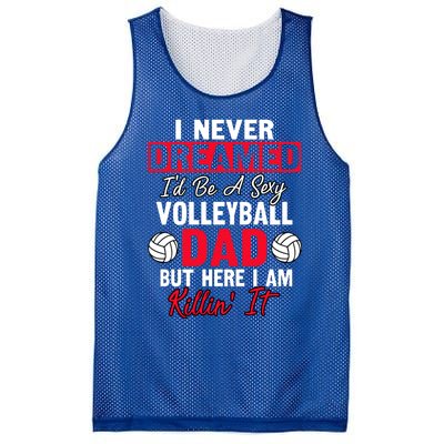 Volleyball Dad Fan Daddy Player Fathers Day Team Sport Gift Mesh Reversible Basketball Jersey Tank