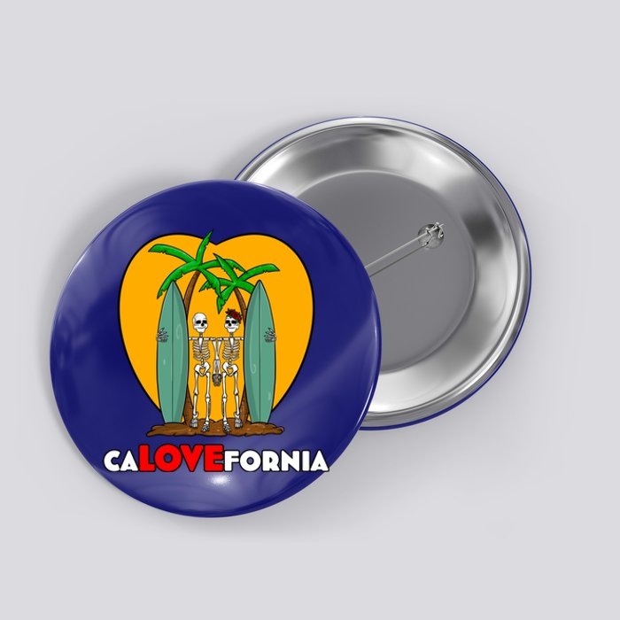 Valentines Day For California Surfing Couples Calovefornia Gift Button