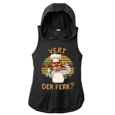 Vert Der Ferk Swedish Chef Vintage Funny Ladies PosiCharge Tri-Blend Wicking Draft Hoodie Tank