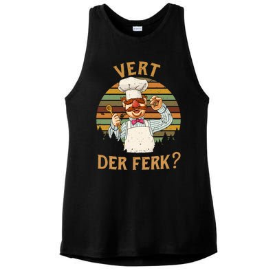 Vert Der Ferk Swedish Chef Vintage Funny Ladies PosiCharge Tri-Blend Wicking Tank