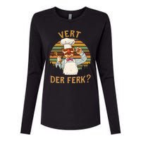 Vert Der Ferk Swedish Chef Vintage Funny Womens Cotton Relaxed Long Sleeve T-Shirt