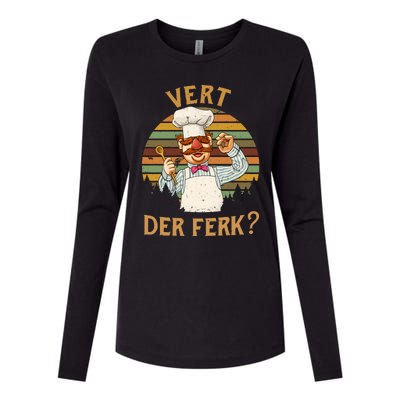 Vert Der Ferk Swedish Chef Vintage Funny Womens Cotton Relaxed Long Sleeve T-Shirt