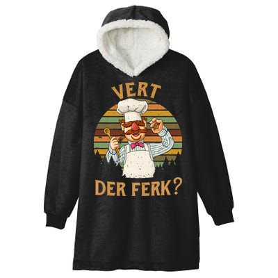Vert Der Ferk Swedish Chef Vintage Funny Hooded Wearable Blanket