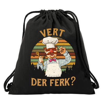 Vert Der Ferk Swedish Chef Vintage Funny Drawstring Bag