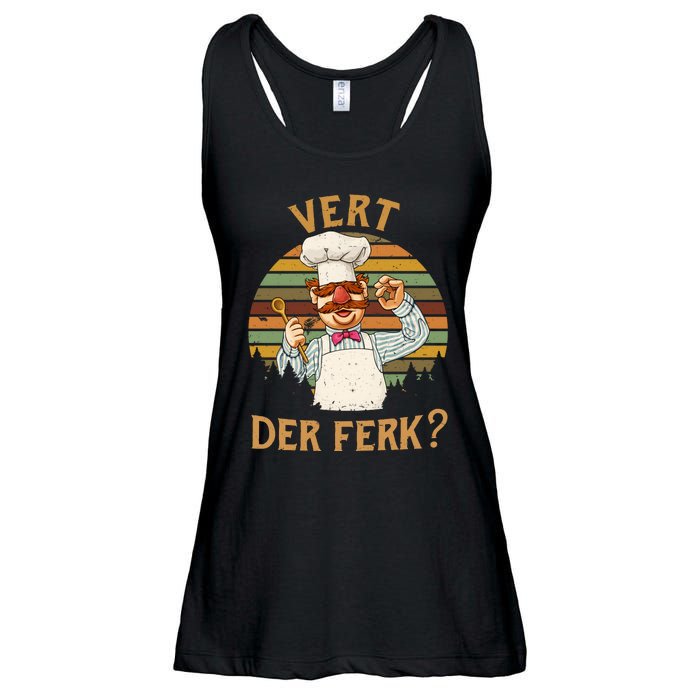 Vert Der Ferk Swedish Chef Vintage Funny Ladies Essential Flowy Tank