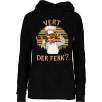 Vert Der Ferk Swedish Chef Vintage Funny Womens Funnel Neck Pullover Hood