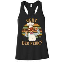 Vert Der Ferk Swedish Chef Vintage Funny Women's Racerback Tank