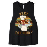 Vert Der Ferk Swedish Chef Vintage Funny Women's Racerback Cropped Tank