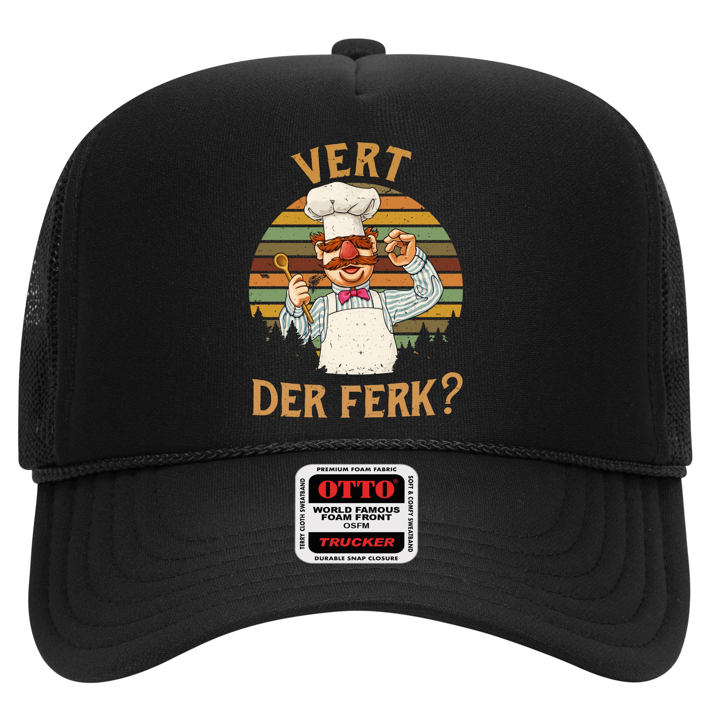Vert Der Ferk Swedish Chef Vintage Funny Hat