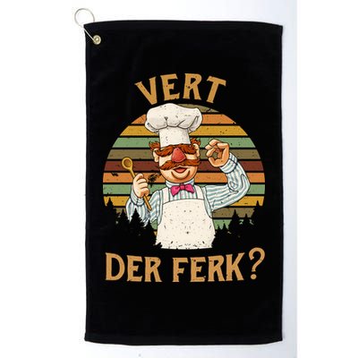 Vert Der Ferk Swedish Chef Vintage Funny Golf Towel