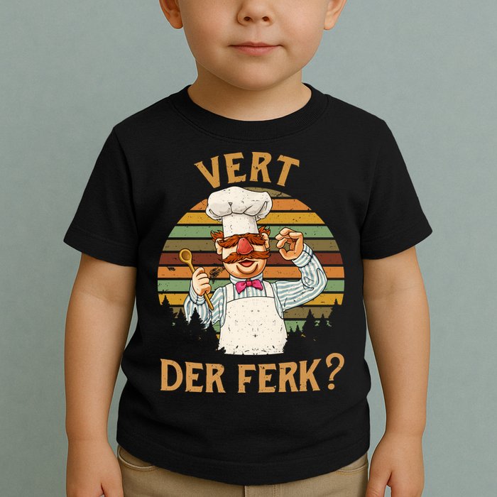 Vert Der Ferk Swedish Chef Vintage Funny Toddler T-Shirt