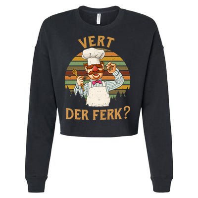 Vert Der Ferk Swedish Chef Vintage Funny Cropped Pullover Crew