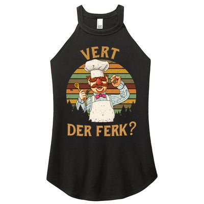 Vert Der Ferk Swedish Chef Vintage Funny Women's Perfect Tri Rocker Tank