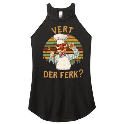 Vert Der Ferk Swedish Chef Vintage Funny Women's Perfect Tri Rocker Tank