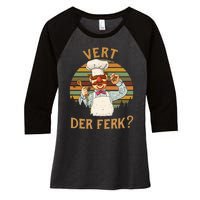 Vert Der Ferk Swedish Chef Vintage Funny Women's Tri-Blend 3/4-Sleeve Raglan Shirt