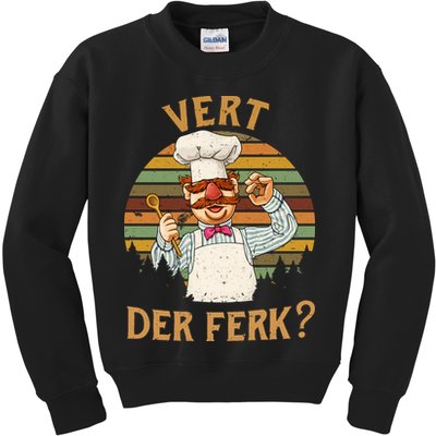 Vert Der Ferk Swedish Chef Vintage Funny Kids Sweatshirt