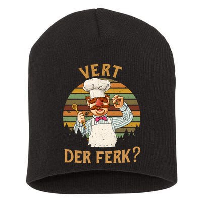 Vert Der Ferk Swedish Chef Vintage Funny Short Acrylic Beanie