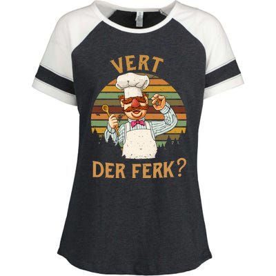 Vert Der Ferk Swedish Chef Vintage Funny Enza Ladies Jersey Colorblock Tee