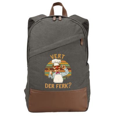 Vert Der Ferk Swedish Chef Vintage Funny Cotton Canvas Backpack
