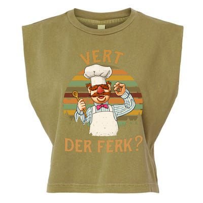 Vert Der Ferk Swedish Chef Vintage Funny Garment-Dyed Women's Muscle Tee