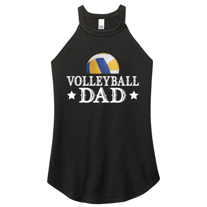 Volleyball Dad Funny Sports Volleyball Lovers Fathers Day Gift Women's Perfect Tri Rocker Tank