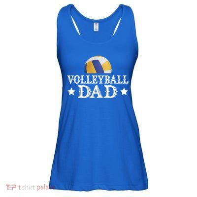 Volleyball Dad Funny Sports Volleyball Lovers Fathers Day Gift Ladies Essential Flowy Tank