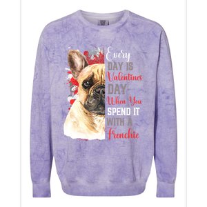 Valentines Day French Bulldog Mom Mother Mum Mummy Frenchie Gift Colorblast Crewneck Sweatshirt