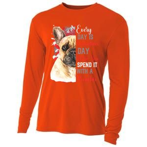 Valentines Day French Bulldog Mom Mother Mum Mummy Frenchie Gift Cooling Performance Long Sleeve Crew