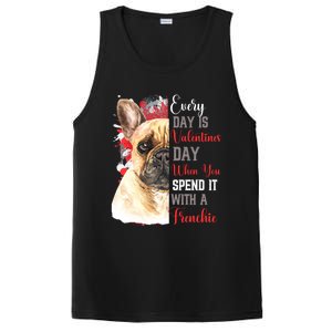 Valentines Day French Bulldog Mom Mother Mum Mummy Frenchie Gift PosiCharge Competitor Tank