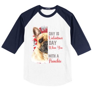 Valentines Day French Bulldog Mom Mother Mum Mummy Frenchie Gift Baseball Sleeve Shirt