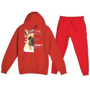 Valentines Day French Bulldog Mom Mother Mum Mummy Frenchie Gift Premium Hooded Sweatsuit Set